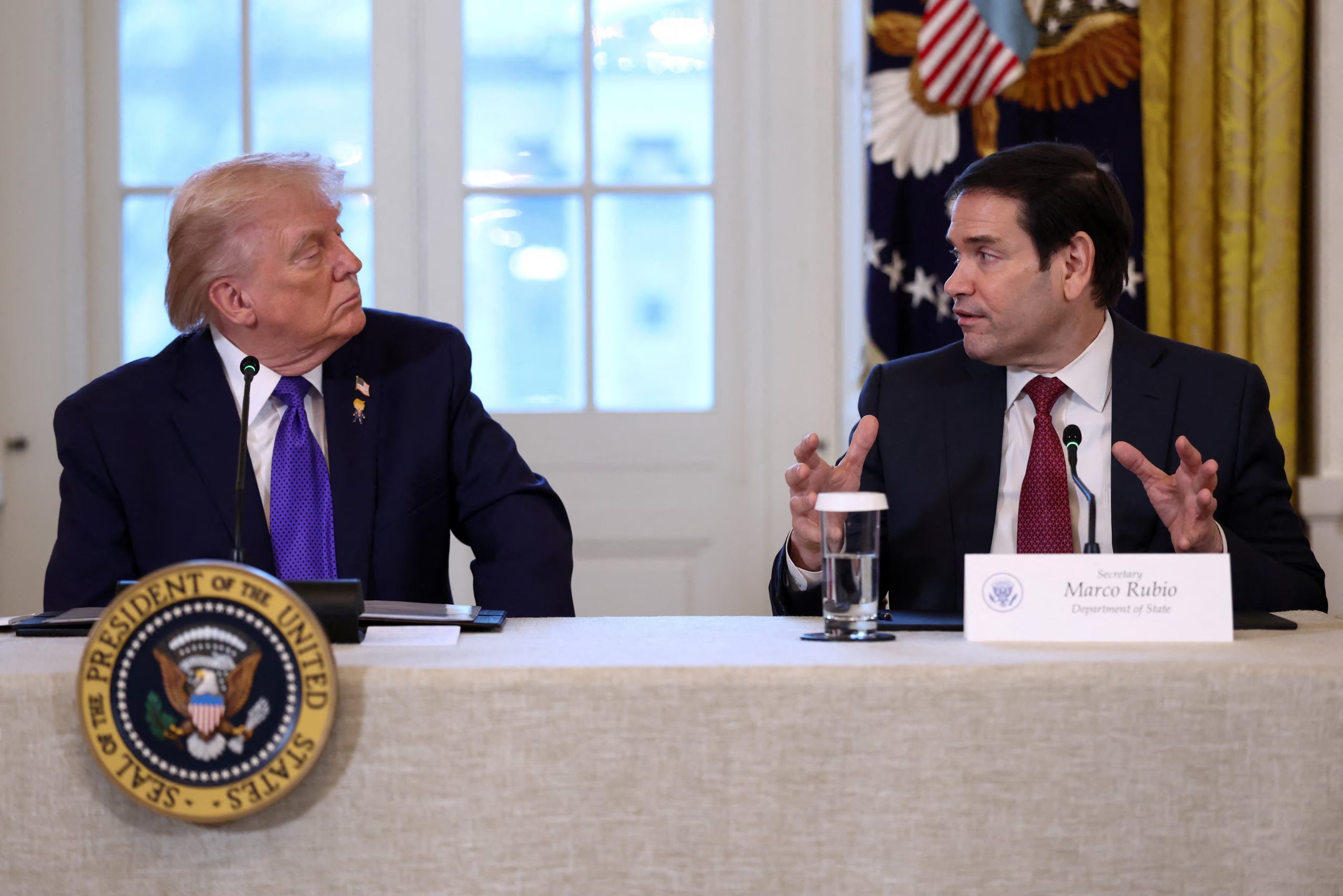 Donald Trump y Marco Rubio en la Casa Blanca, (Washington, Estados Unidos)