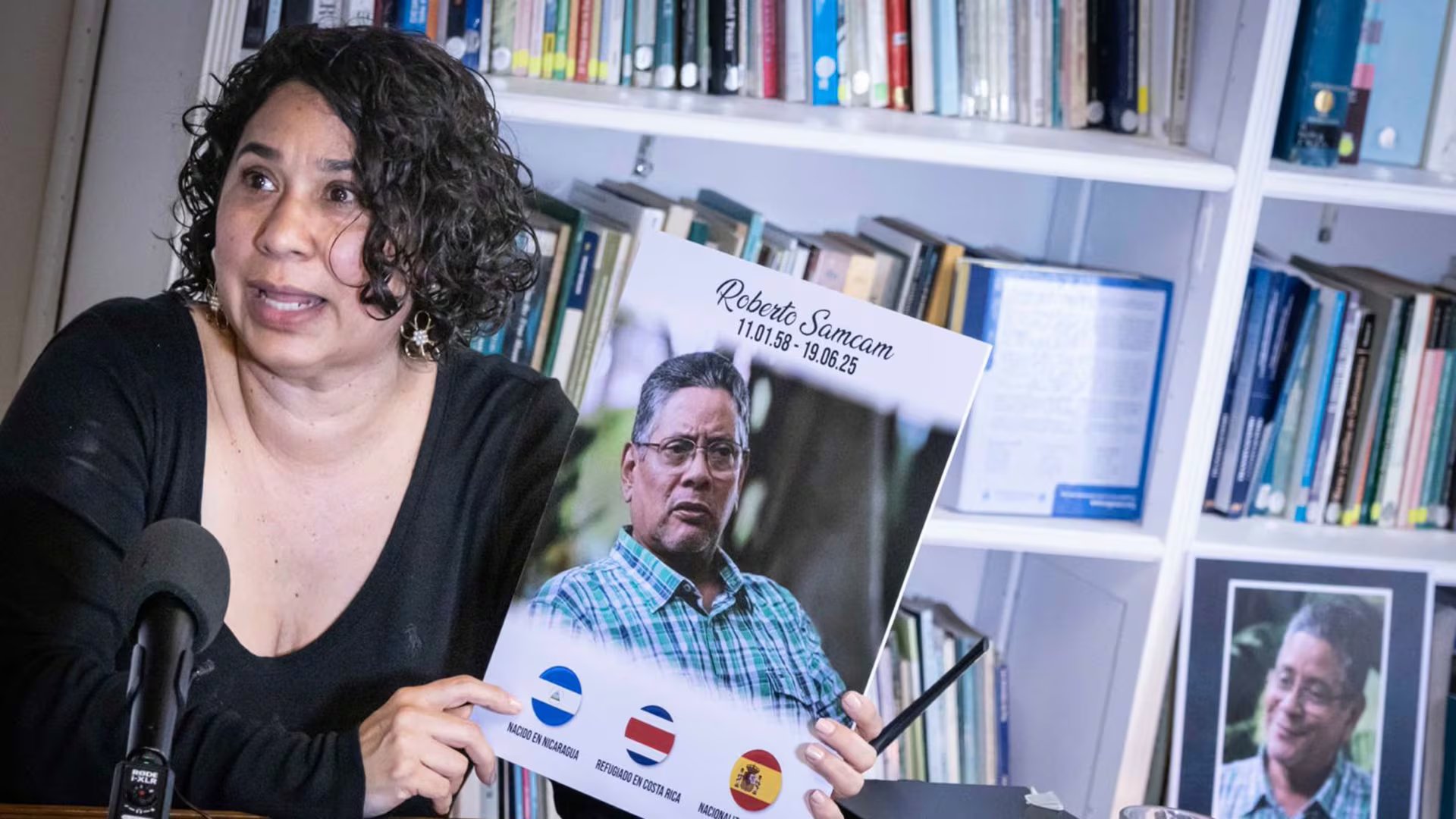 Claudia Vargas, viuda de Samcam, confía que la investigación costarricense lleve hasta los autores intelectuales del crimen contra su esposo. (Foto Oscar Navarrete)
