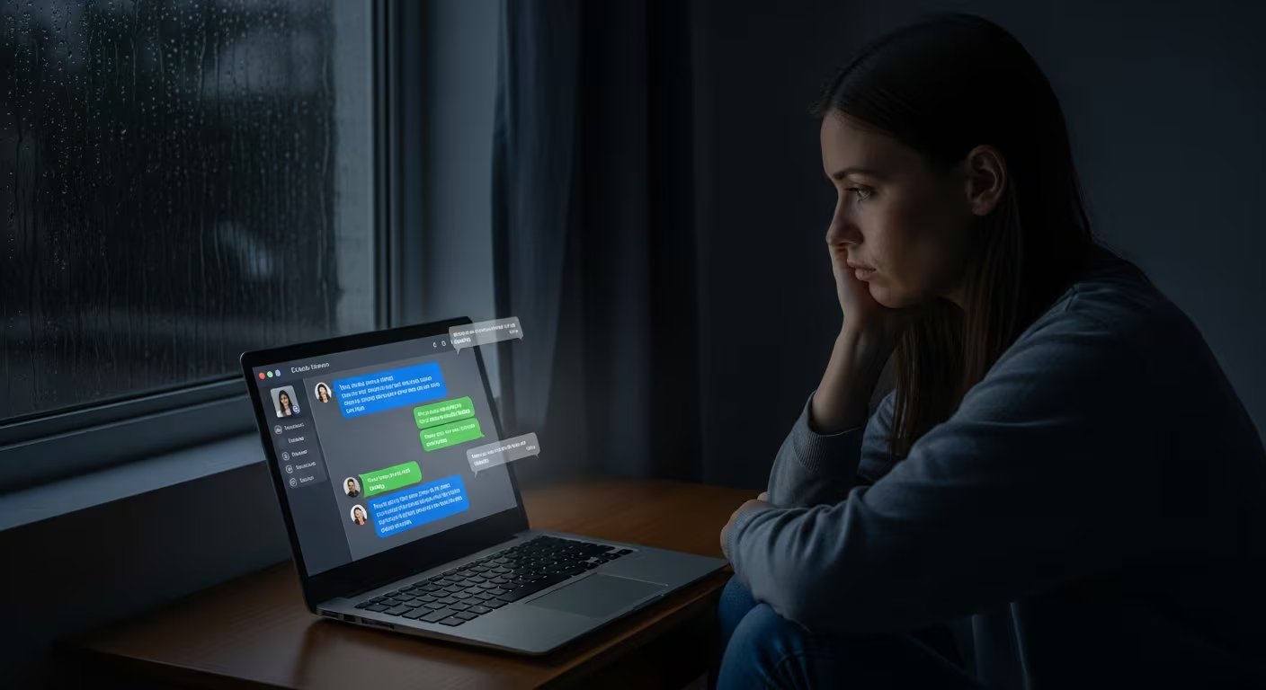 Las mujeres tendían a socializar menos con personas reales tras usar chatbots. 
(Imagen ilustrativa Infobae)