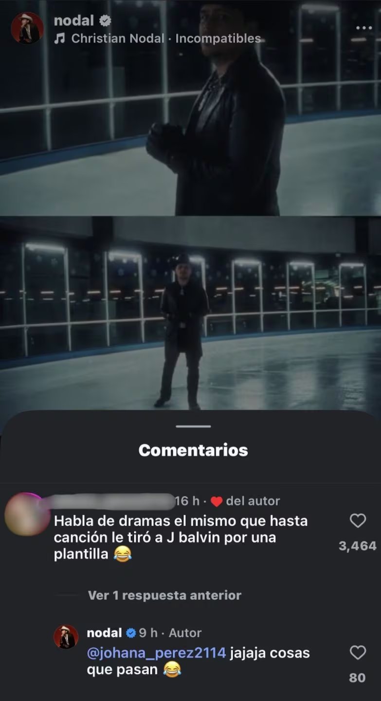 Christian Nodal respondió en su cuenta de Instagram. (@nodal)