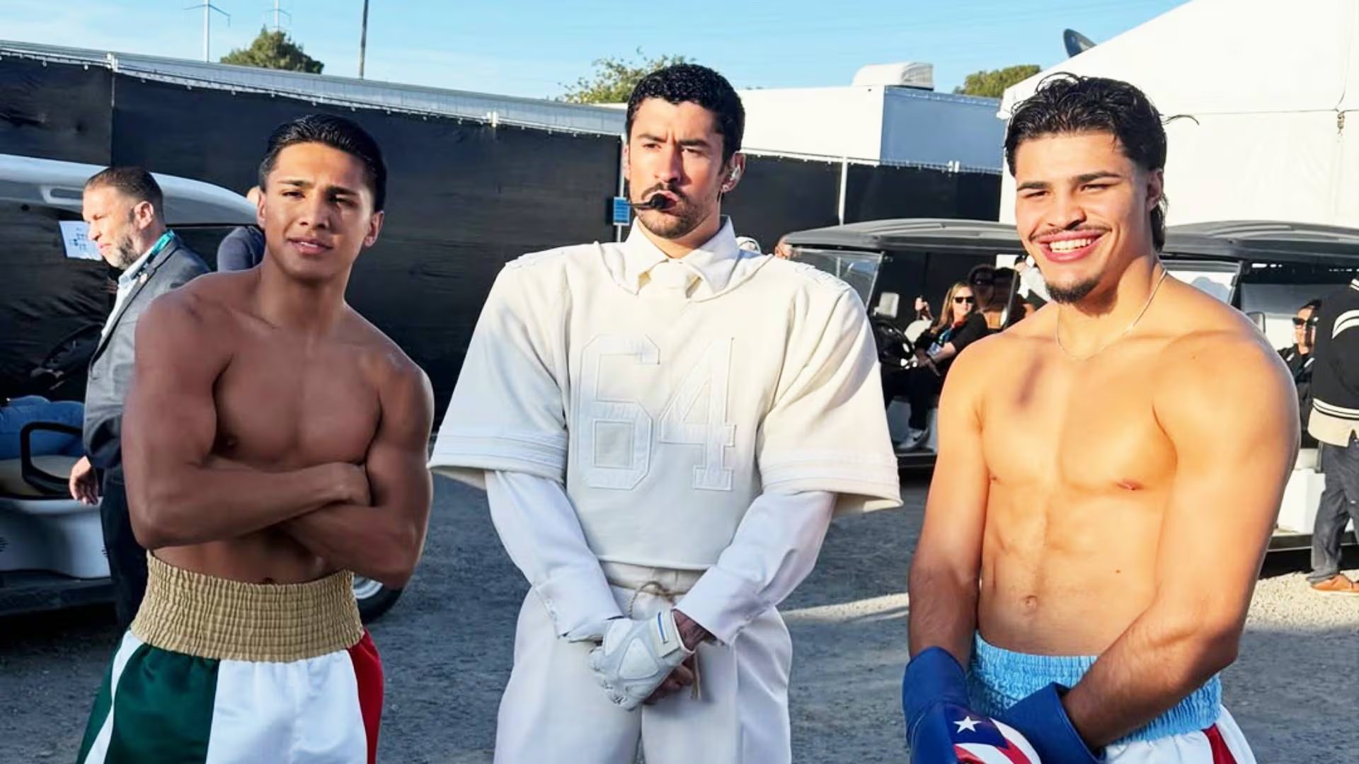 El talento azteca estuvo presente durante el Show más latino en la historia del Super Bowl. (IG Emiliano Vargas)