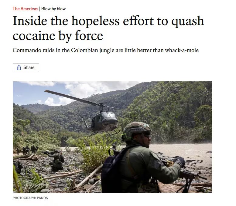 El artículo se publicó en la antesala de la reunión que sostuvieron Petro y Trump el 3 de febrero de 2026 - crédito The Economist / captura de pantalla sitio web