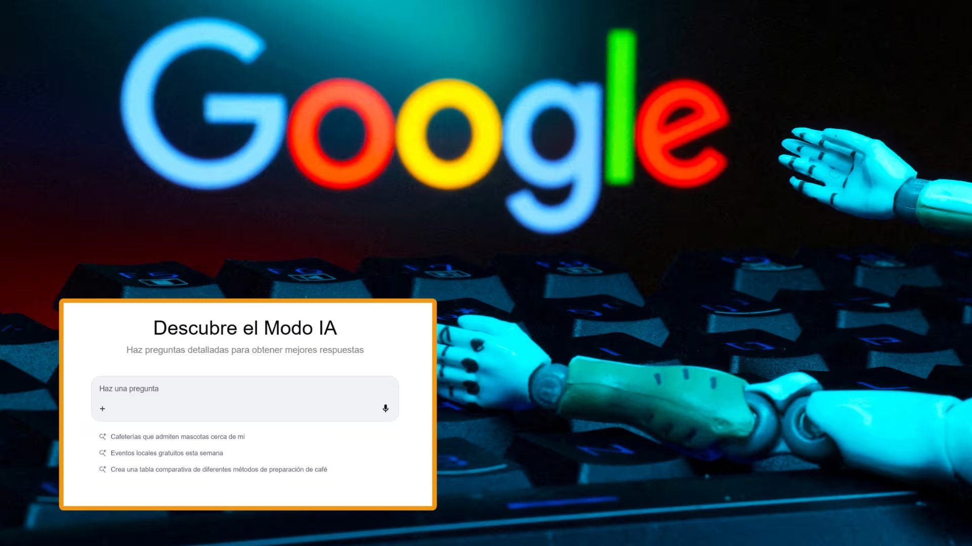 Google planea seguir desarrollando y ampliando la funcionalidad del Modo IA. 
(Composición Infobae: REUTERS/Dado Ruvic/Illustration / Google)