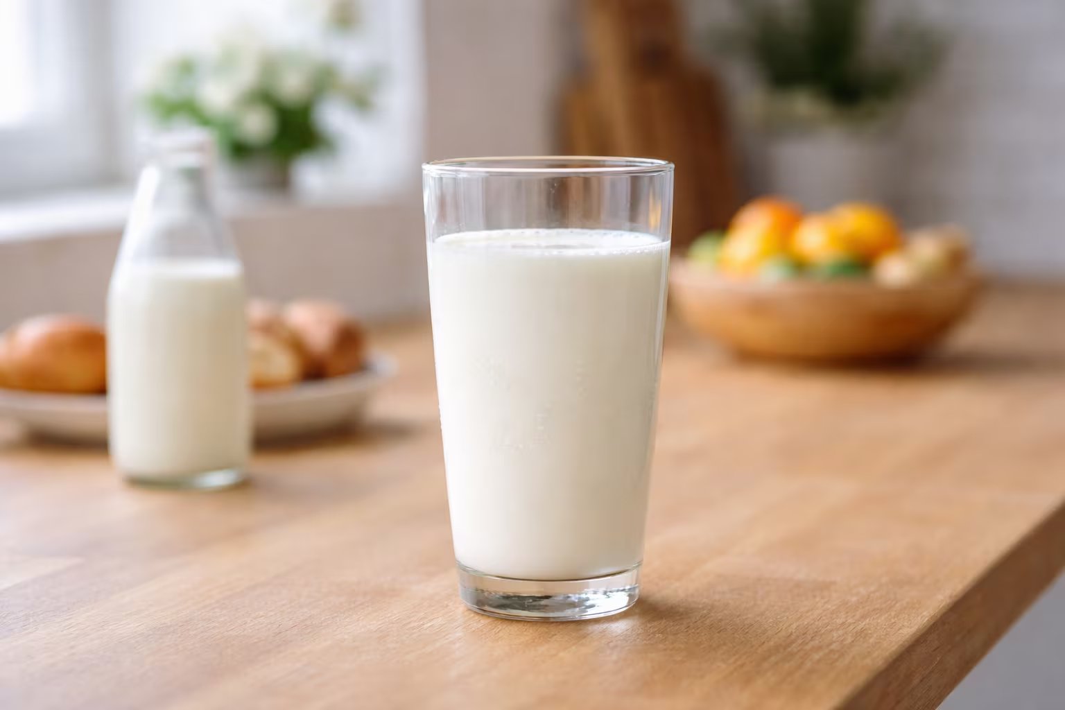 Un vaso de leche descremada aporta 299 mg de calcio, un 23% de la ingesta diaria recomendada (Imagen ilustrativa infobae)