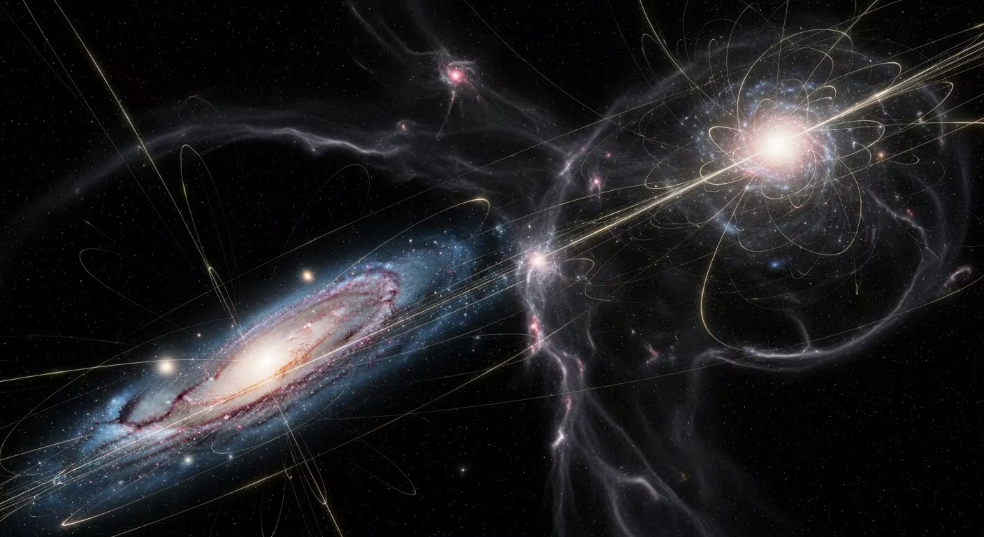 La supresión de la formación de estrellas en el entorno del cuásar se explica por la intensa radiación que descompone el hidrógeno molecular interestelar (Imagen Ilustrativa Infobae)