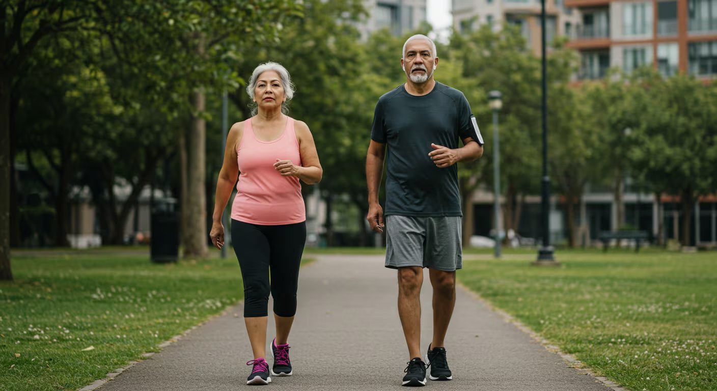 La velocidad de la marcha evalúa posibles problemas cardiovasculares, musculoesqueléticos y neurológicos en adultos mayores ( Imagen Ilustrativa Infobae)