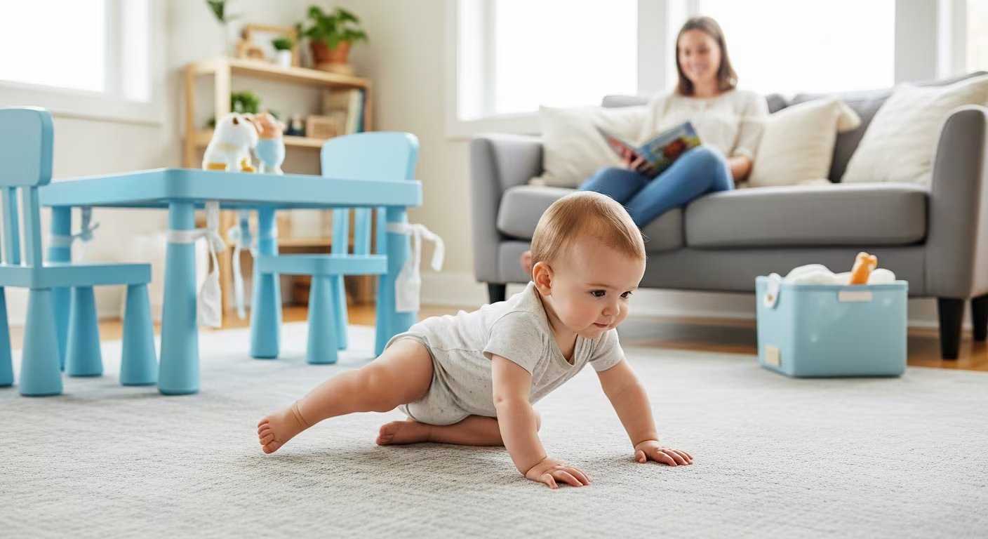 Especialistas destacan que el proceso de gatear fortalece músculos clave y prepara a los bebés para habilidades motoras como caminar y correr (Imagen Ilustrativa Infobae)
