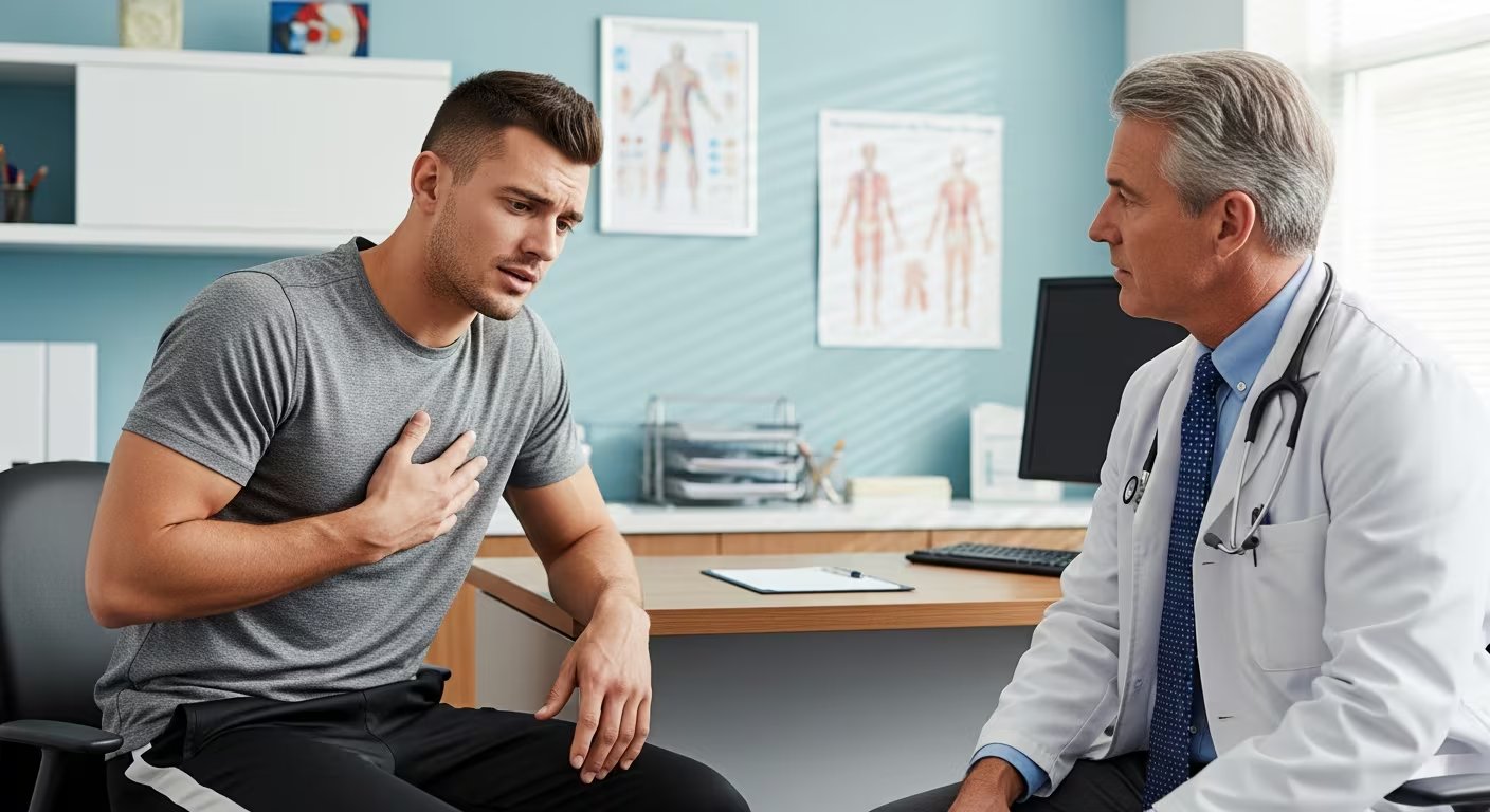 Una evaluación médica es fundamental para identificar o descartar causas graves del dolor en el pecho en personas activas tras el ejercicio (Imagen Ilustrativa Infobae)