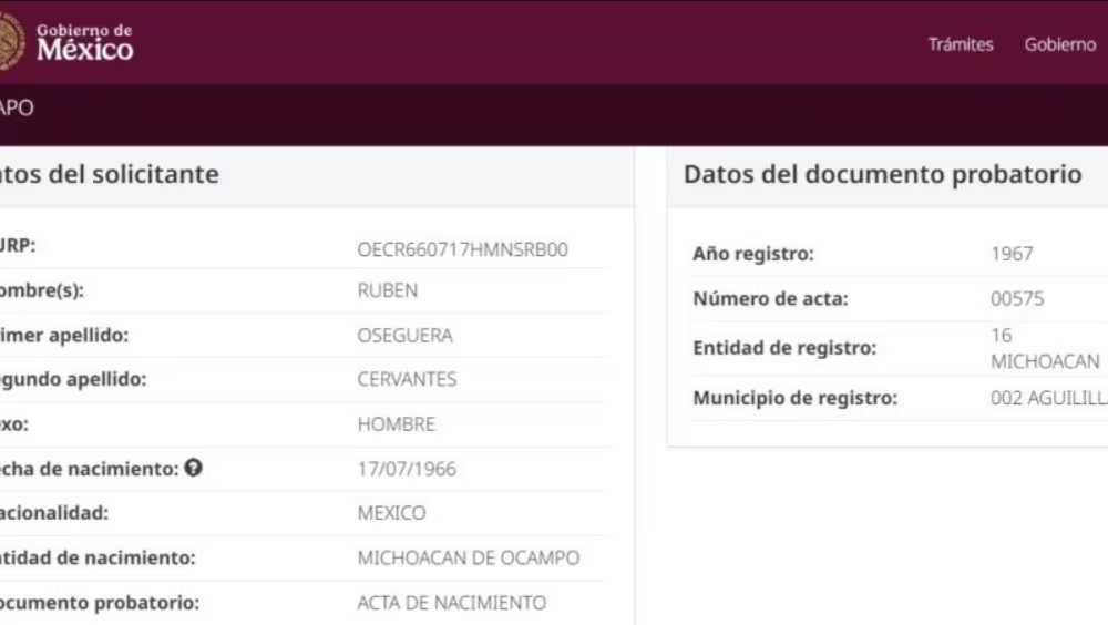 Los datos oficiales de El Mencho sólo señalan que su nombre era Rubén, Nemesio sería el nombre que habría adoptado por un padrino