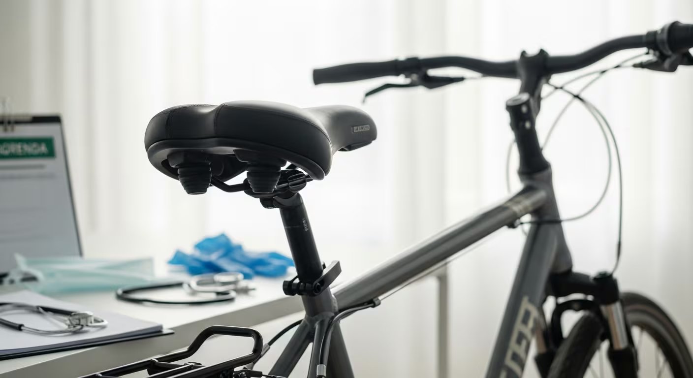 Una bicicleta moderna con sillín ergonómico destaca la importancia de la prevención en salud y bienestar (Imagen Ilustrativa Infobae)