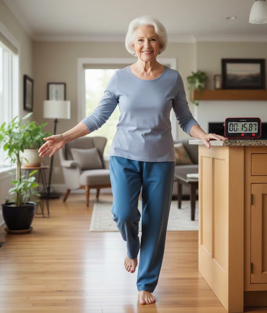 Mantenerse en una pierna durante diez segundos señala un menor riesgo de caídas, dependencia funcional y deterioro cognitivo en adultos mayores (Imagen Ilustrativa Infobae)