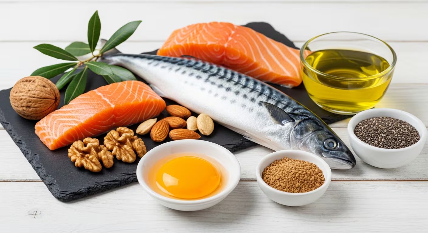 Los alimentos típicos de la dieta mediterránea incluyen aceite de oliva, frutos secos, pescado, cereales integrales y vegetales (Imagen Ilustrativa Infobae)