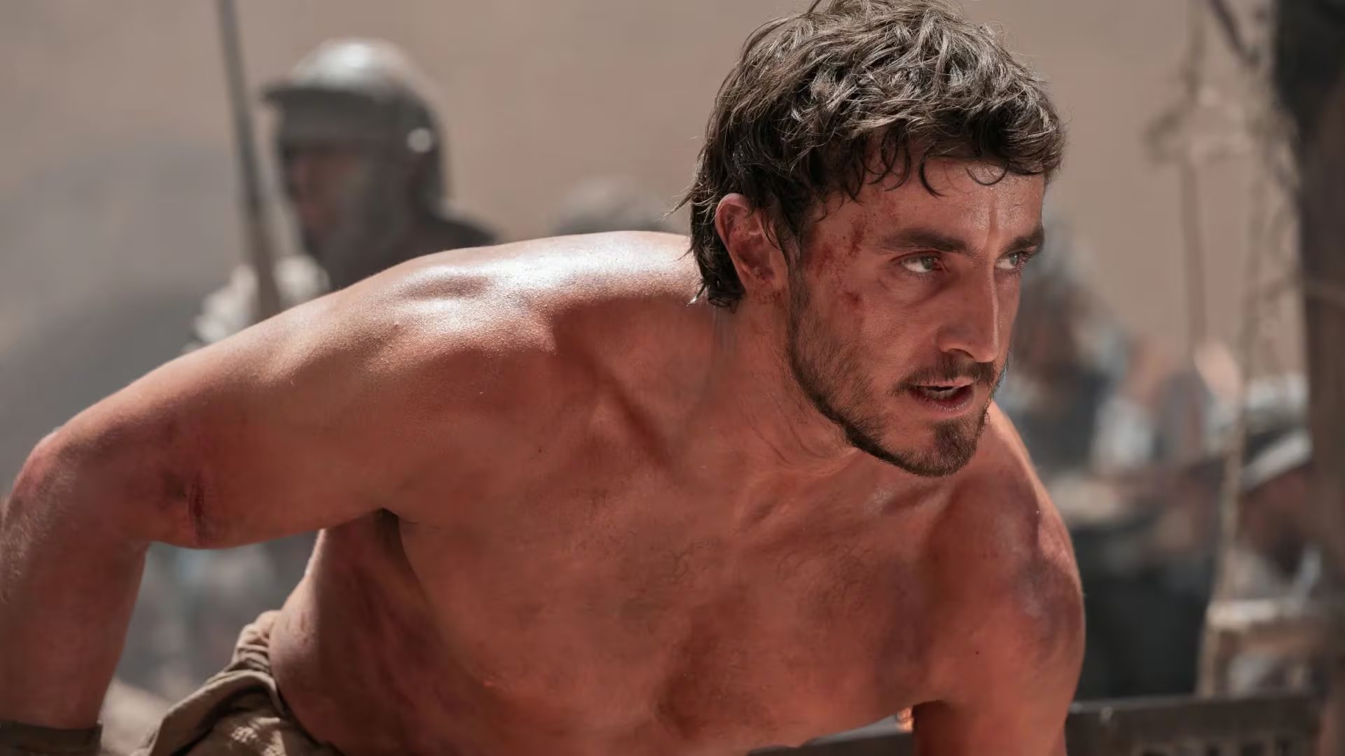 Para “Gladiator II”, Mescal entrenó seis días a la semana junto al exmarino Tim Blakeley (Paramount Pictures)