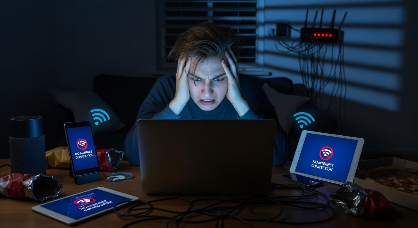 La saturación del proveedor de servicios impide que el cable Ethernet o el WiFi mantengan una velocidad estable durante la noche. (Imagen Ilustrativa Infobae)