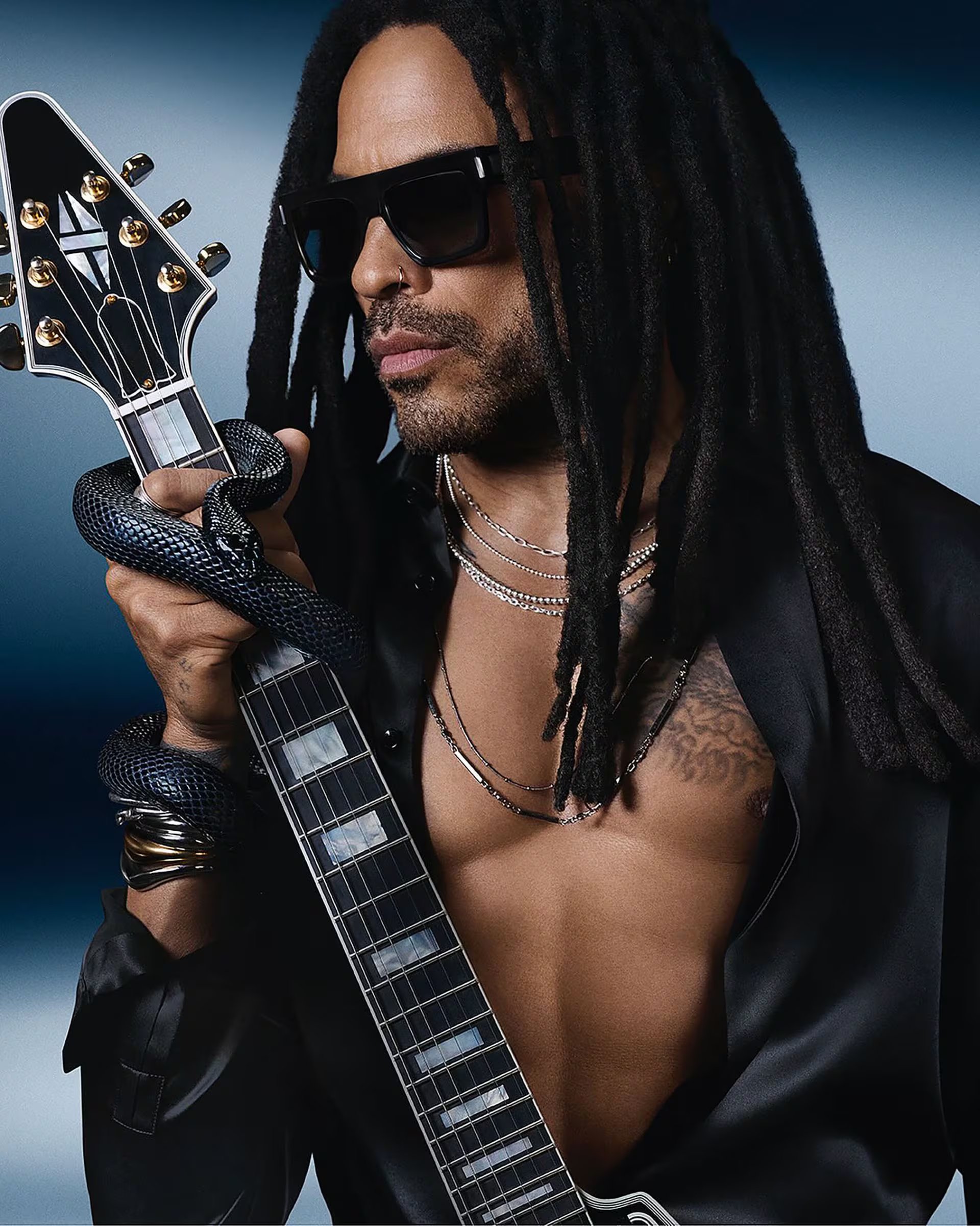 Lenny Kravitz, reconocido cantante y padre de Zoe