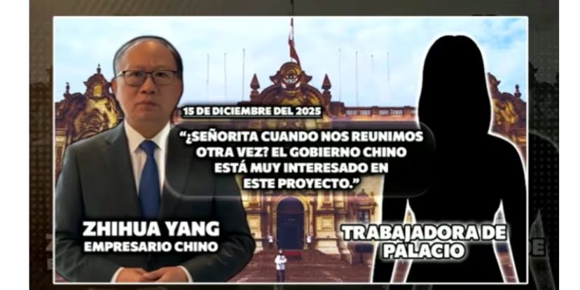 Conversaciones entre asesora de José Jerí y Zhihua Yang| Foto: Willax