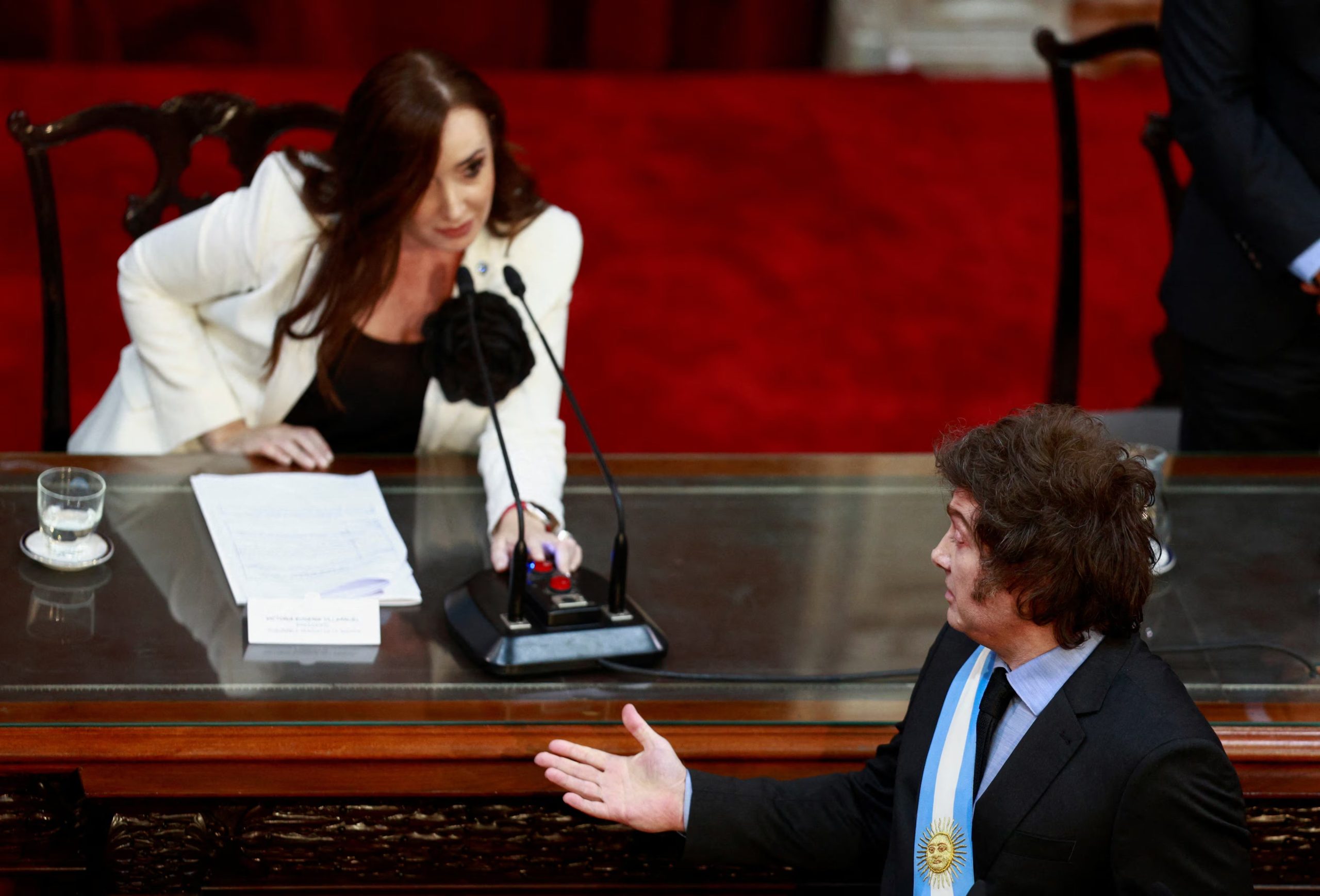 La relación entre Milei y Villarruel está totalmente quebrada (REUTERS/Matias Baglietto)