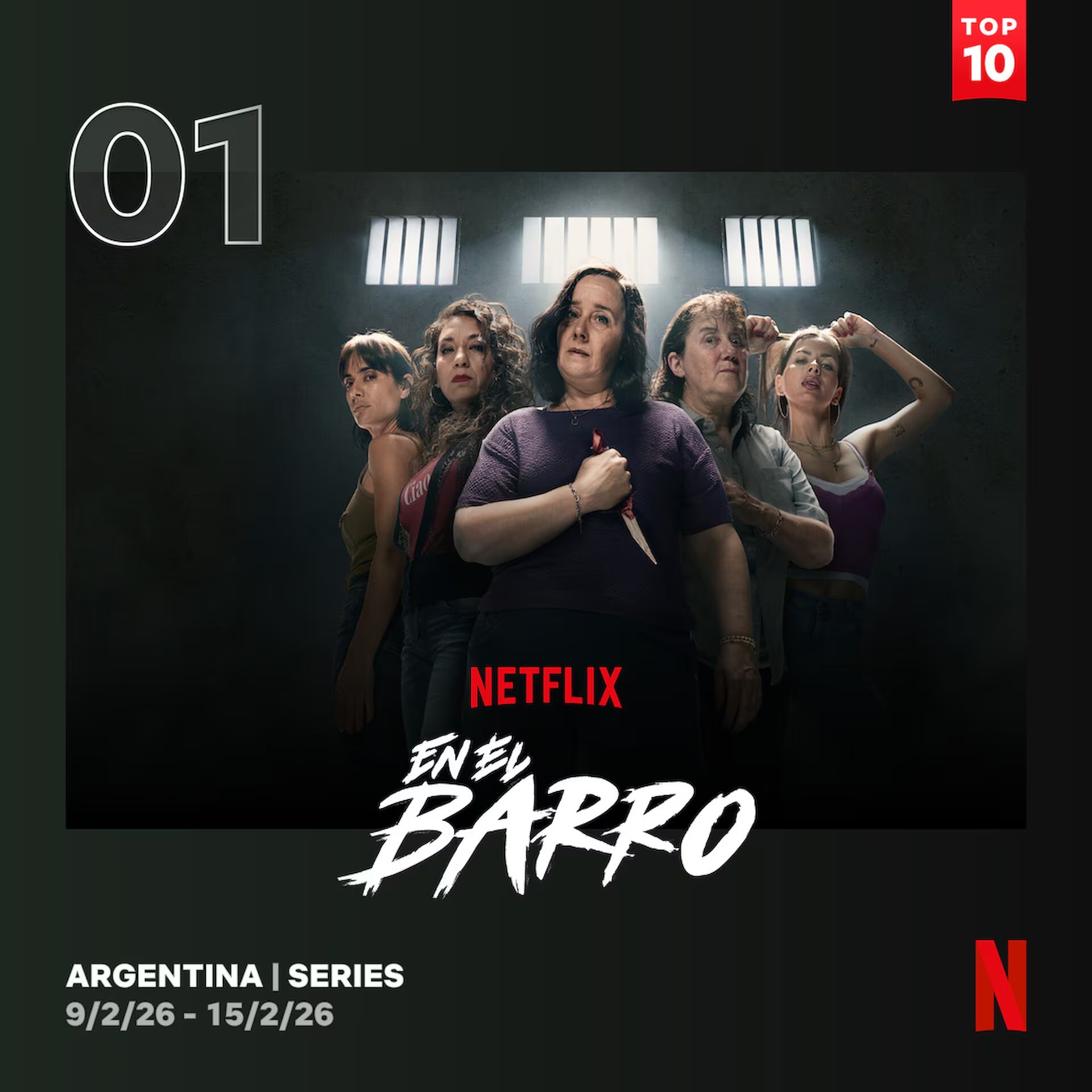 En el barro, la serie carcelaria femenina de Netflix, confirmó su tercera temporada tras liderar el top 10 global con 2,5 millones de visualizaciones. (Netflix)