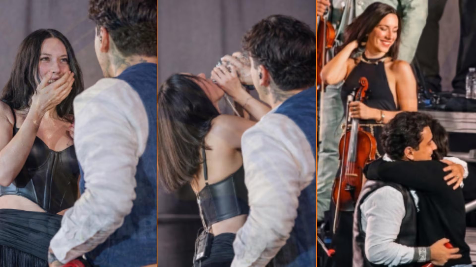 El compositor sonorense vuelve a ser vinculado sentimentalmente con una mujer, esta vez Esmeralda Camacho, violinista que lo acompaña en su tour. (Captura de pantalla, Facebook)