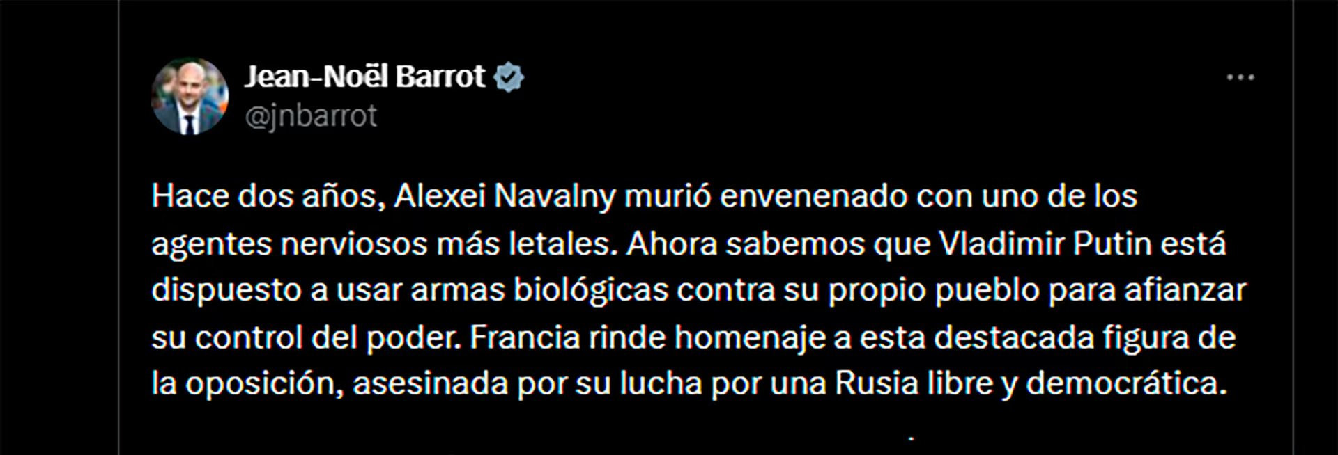 El mensaje de Jean-Noël Barrot en X