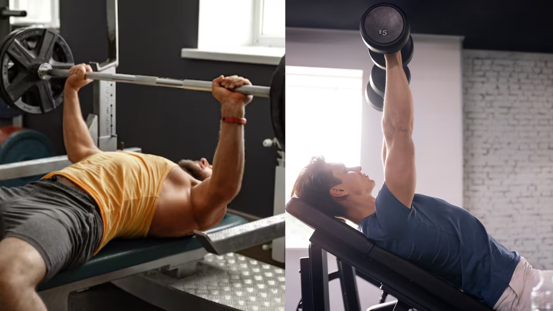 La variación entre press de banca, press inclinado y flexiones ofrece un crecimiento muscular más equilibrado y eficiente (Crédito: Freepik)