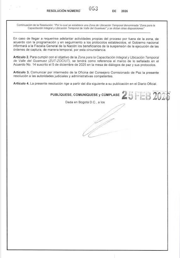 La resolución congela las ordenes de captura por 10 meses - crédito Dapre