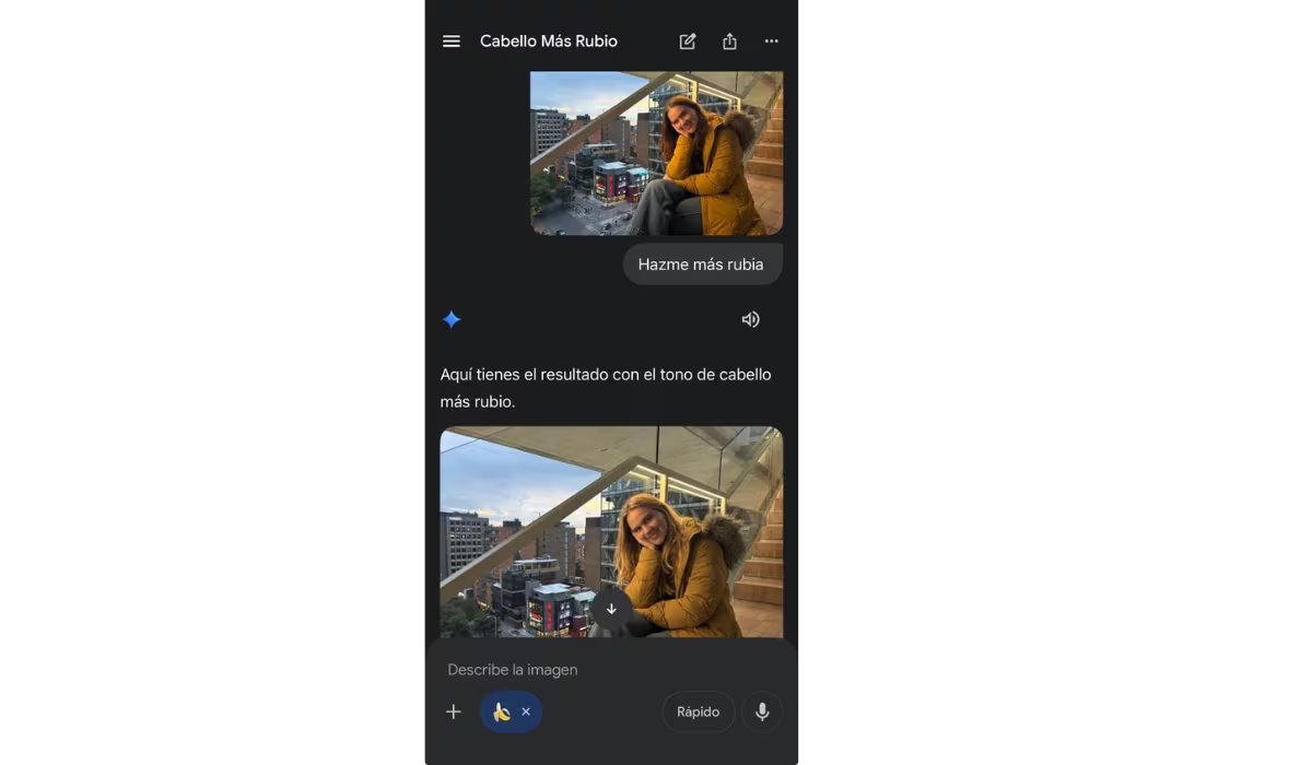 El modelo puede generar imágenes más rápido si se proporciona una foto de referencia. (Gemini)
