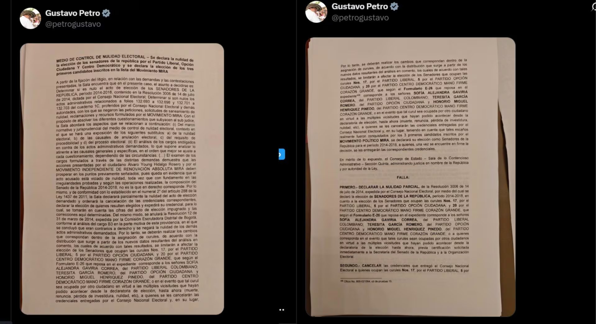 Gustavo Petro indicó que tienen pruebas de un supuesto fraude electoral en las elecciones de 2022 - crédito @petrogustavo/X