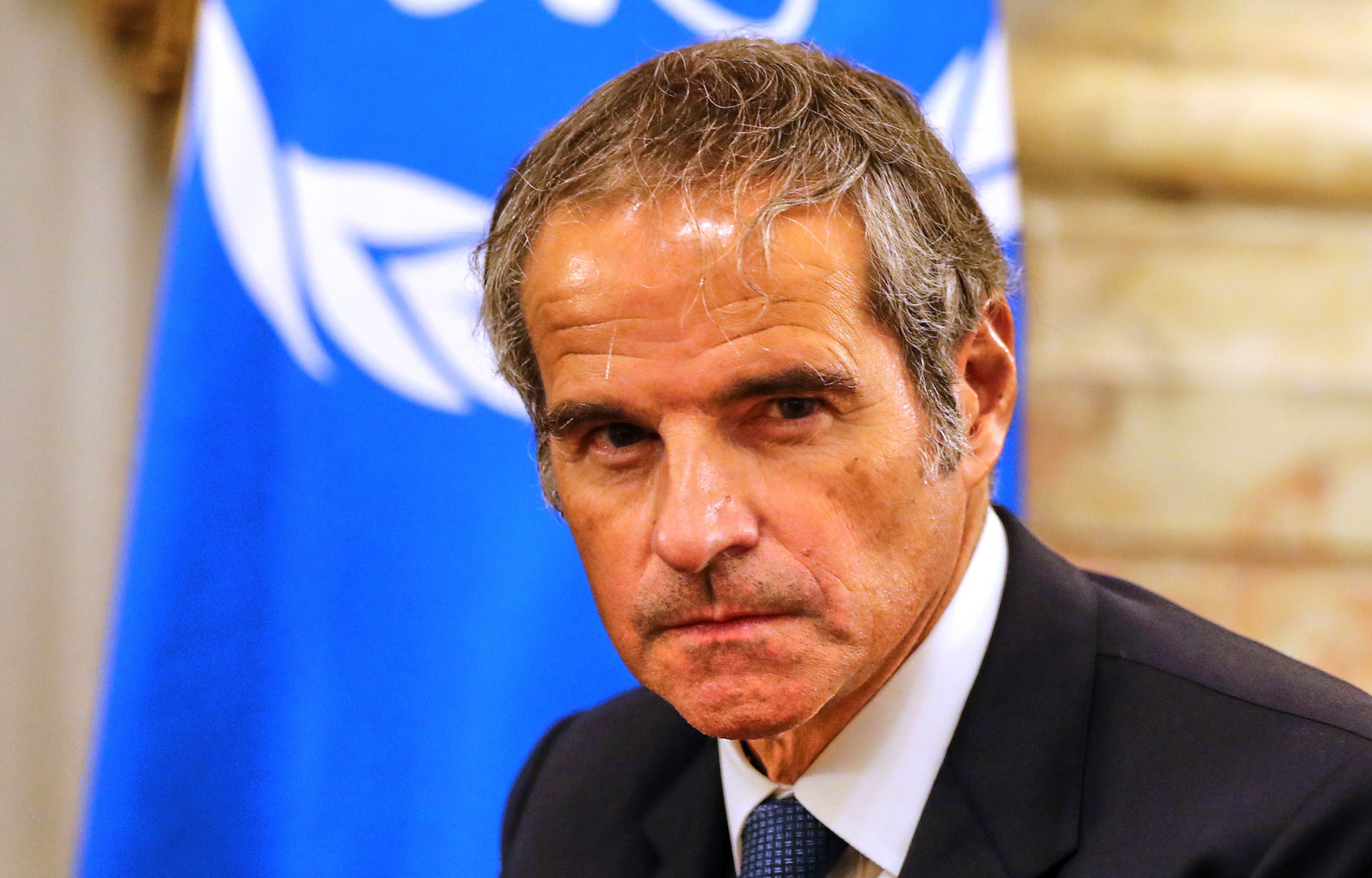 El director general del Organismo Internacional de Energía Atómica (OIEA), Rafael Grossi. (AP Foto/Khaled Elfiqi)