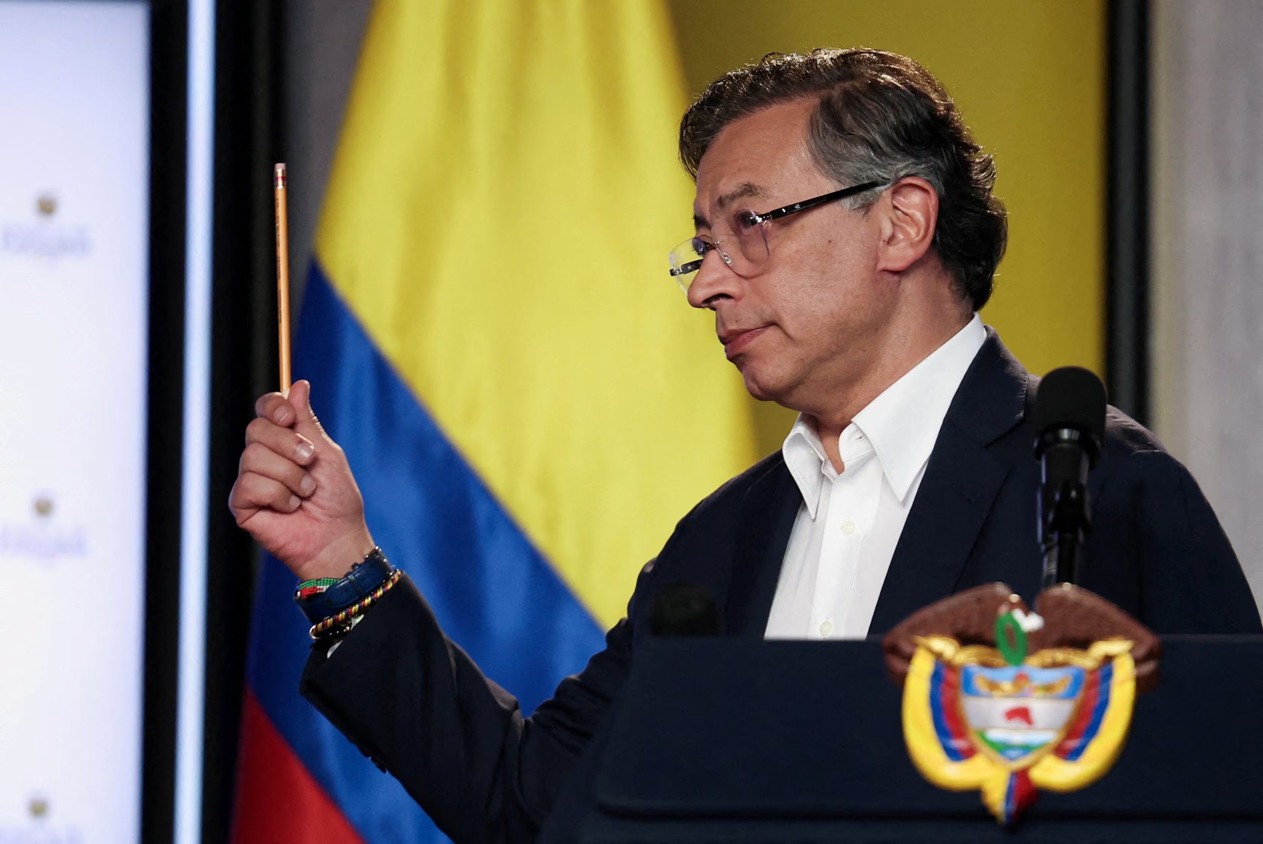 El presidente Gustavo Petro fue señalado como responsable de autorizar una misión de inteligencia en el extranjero. - crédito REUTERS/Luisa Gonzalez/File Photo