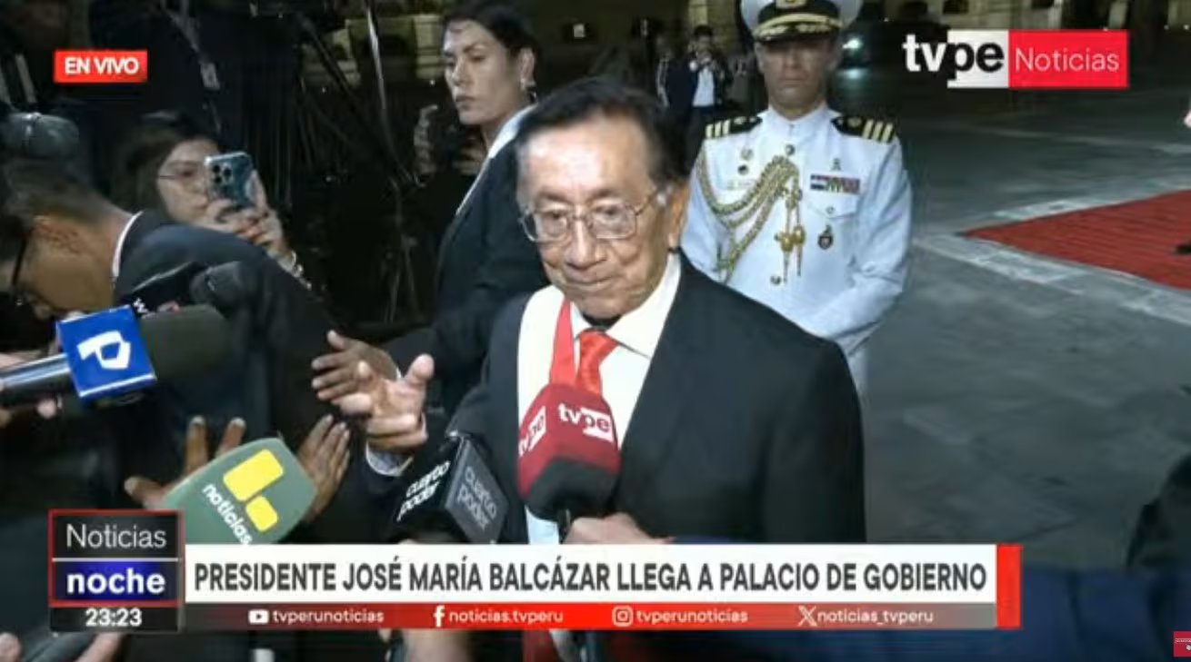 Presidente Balcázar descarta indulto y promete respetar el proceso penal de Castillo. TV Perú/ Noticias noche.
