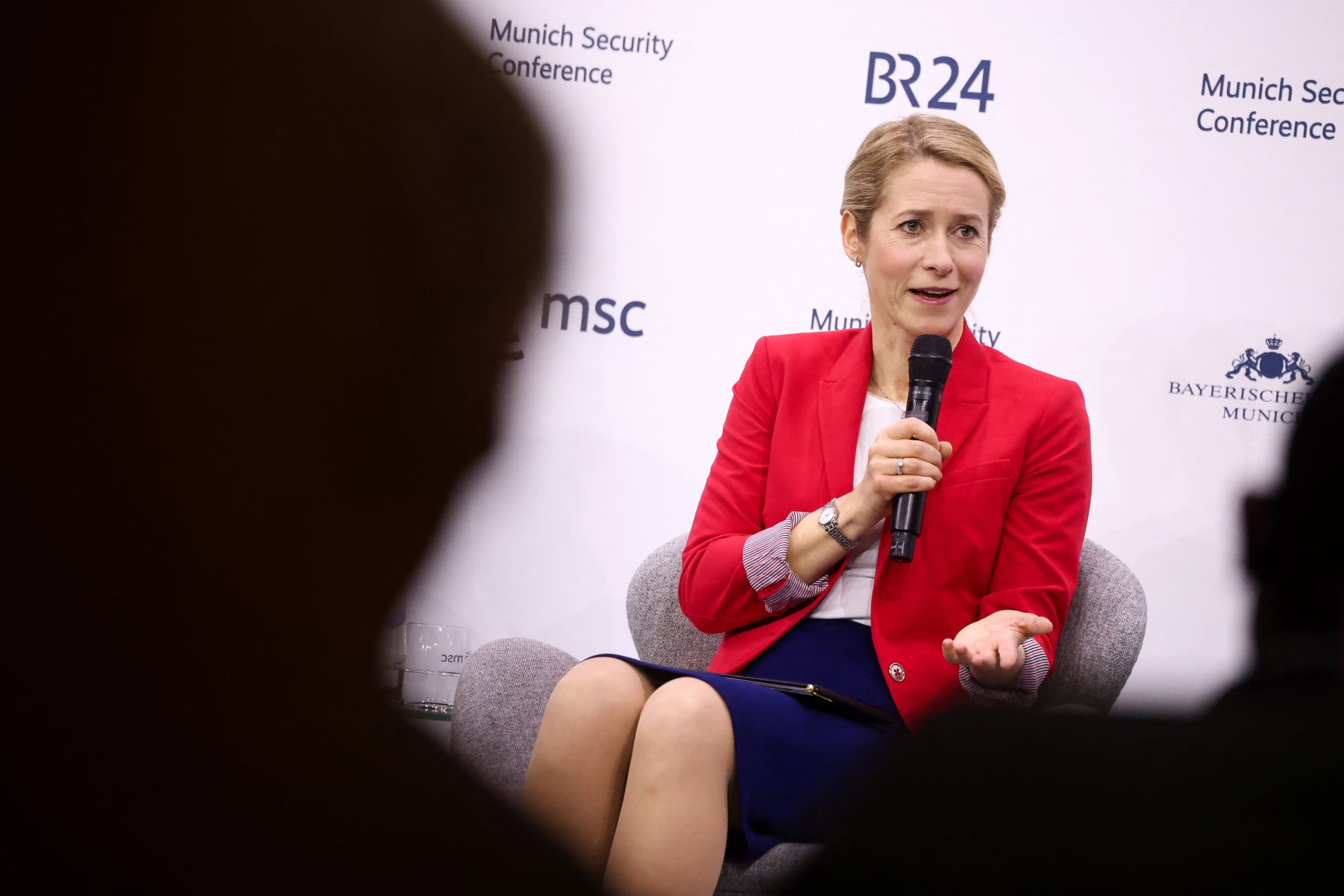 La alta representante de la UE y vicepresidenta de Asuntos Exteriores y Política de Seguridad, Kaja Kallas, participó en la última jornada de la Conferencia de Seguridad de Múnich este domingo (REUTERS/Liesa Johannssen)