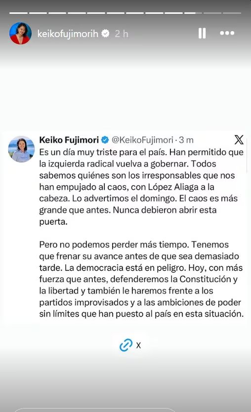 Elección de José Balcázar desata reacción de Keiko: “No podemos perder más tiempo”. TV Perú/ Noticias Noche.