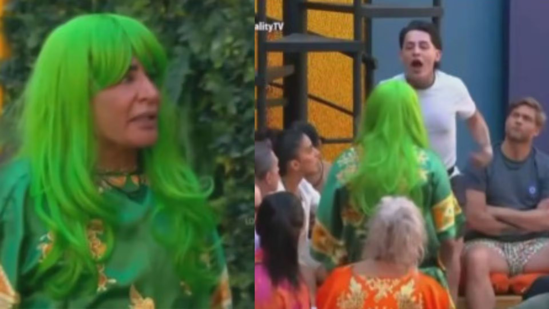 El influencer enfrentó a Eduardo Antonio tras recibir comentarios sobre su vínculo con la cantante, señalando el orgullo que siente por la relación que mantienen fuera del programa. (Captura de pantalla @ShelbyT182)