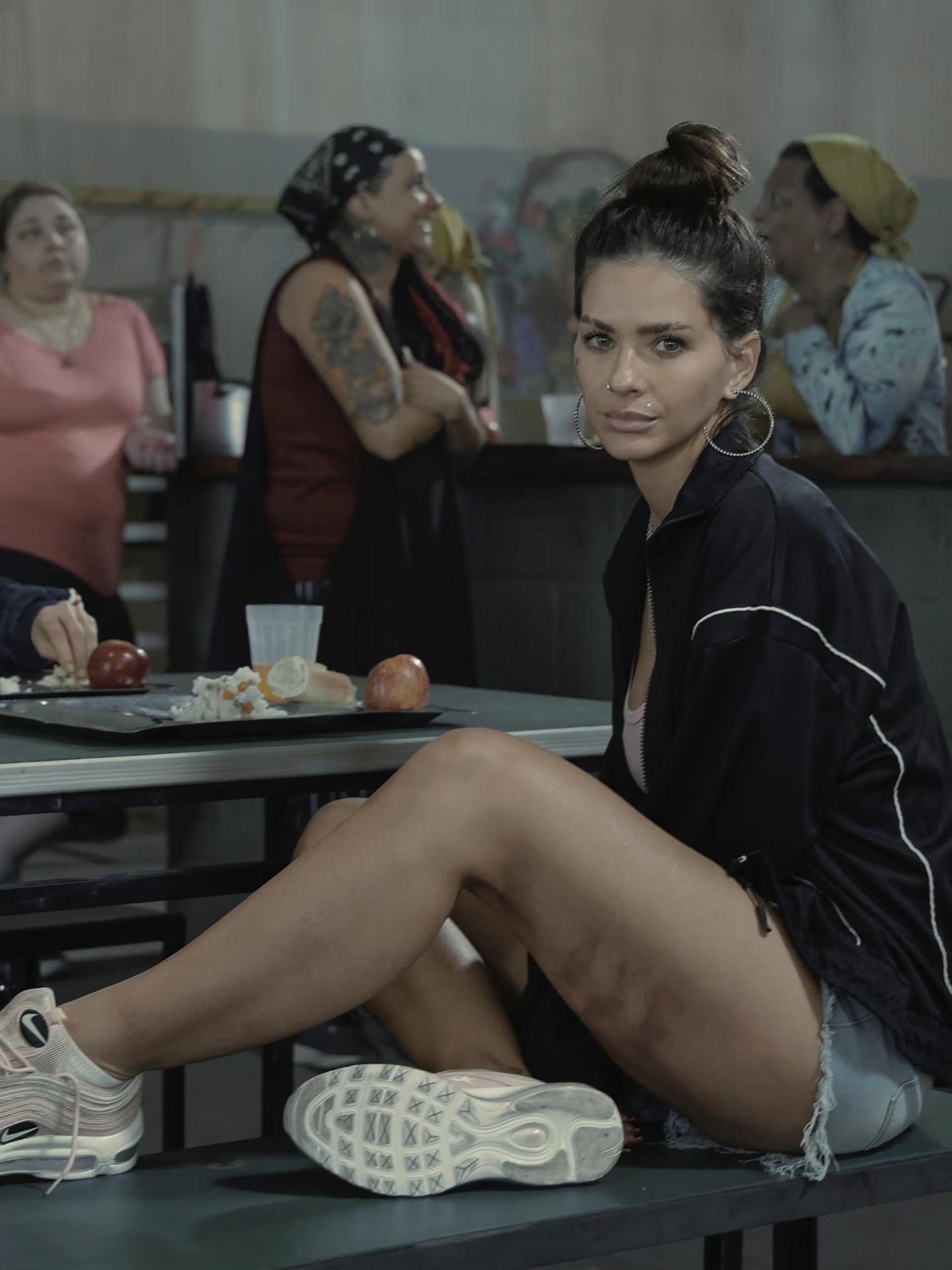 La China Suárez en uno de los secotres comunes de la cárcel de La Quebrada