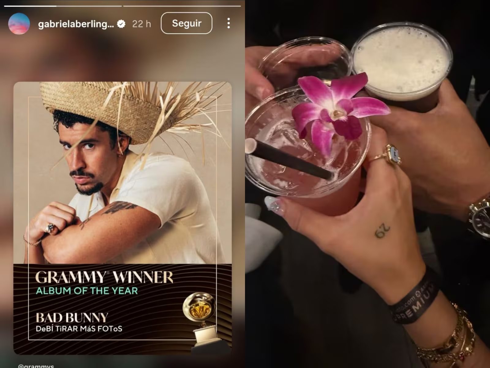 La reacción de Berlingeri, con un brindis celebrado en Instagram, evidencia su vínculo y apoyo hacia su expareja (Instagram/@gabrielaberlingeri)