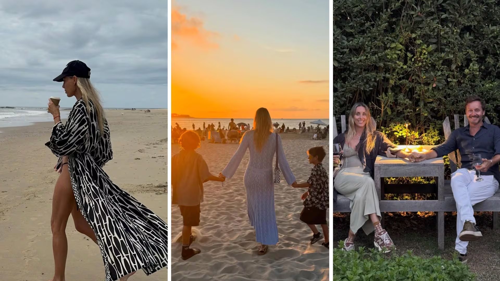 Anita Espasandín compartió sus mejores momentos con Benjamín Vicuña y sus hijos durante sus vacaciones en Punta del Este (Instagram)