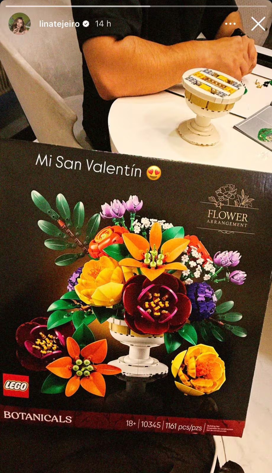 Lina Tejeiro compartió el regalo que recibió de San Valentín y las redes sociales estallaron porque supuestamente fue uh regalo de Ryan Castro - crédito @linatejeiro/IG