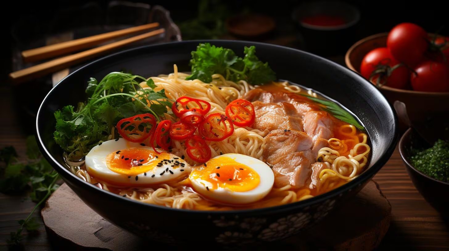 El ramen japonés se consolidó como símbolo nacional, debe servirse al dente y ofrece variantes con cerdo, pollo, mariscos y vegetales (Imagen ilustrativa Infobae)