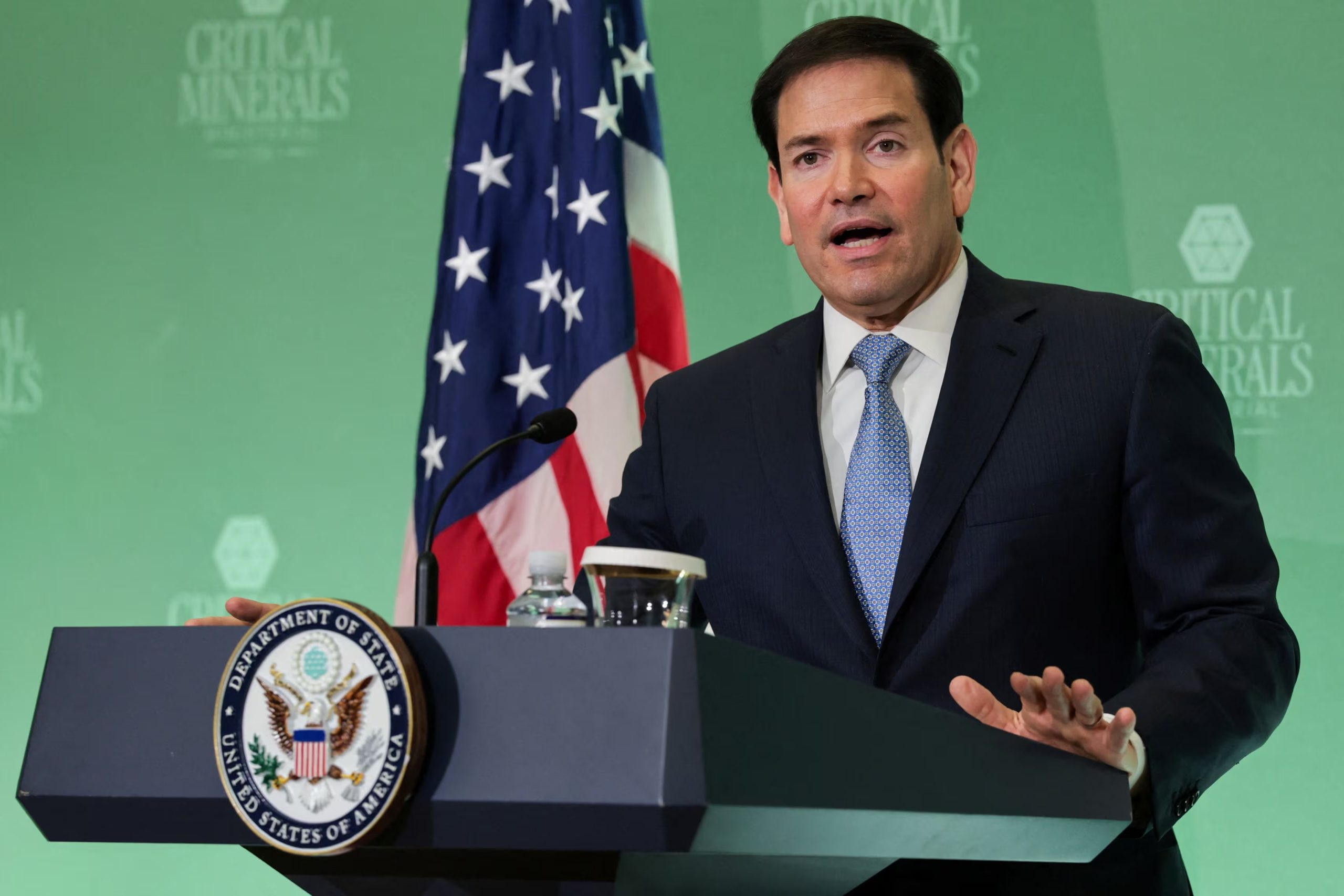 “Vivimos en una nueva era en la geopolítica, y va a requerir que todos nosotros revisemos cómo se ve eso y cuál va a ser nuestro papel”, afirmó Marco Rubio (REUTERS)