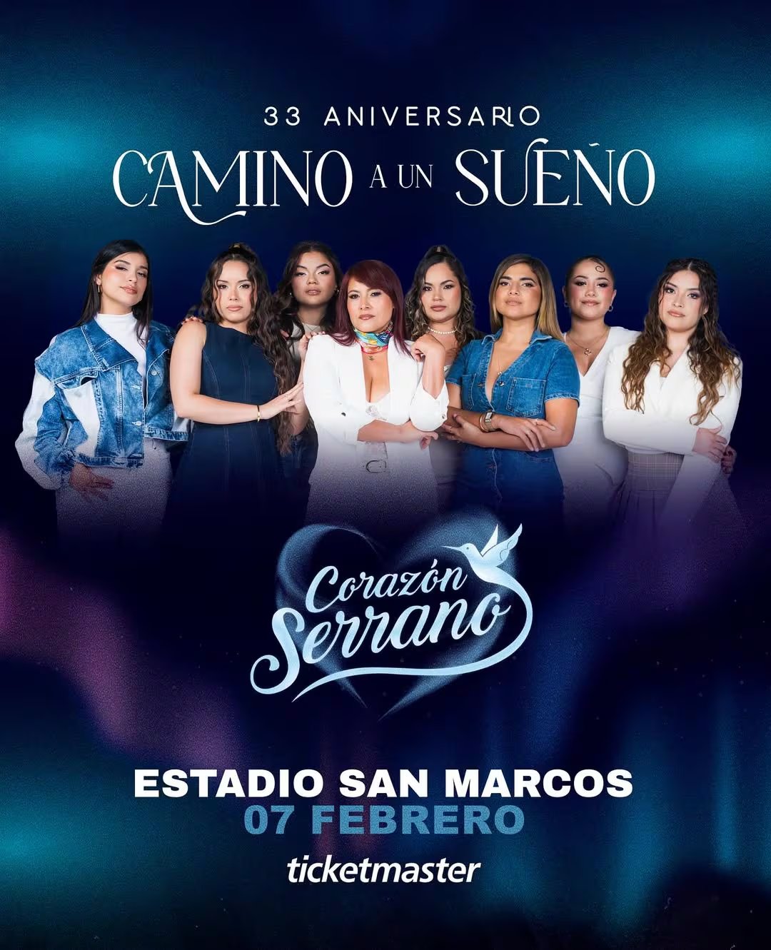 Corazón Serrano y su 33 aniversario, Camino a un Sueño en el Estadio San Marcos.