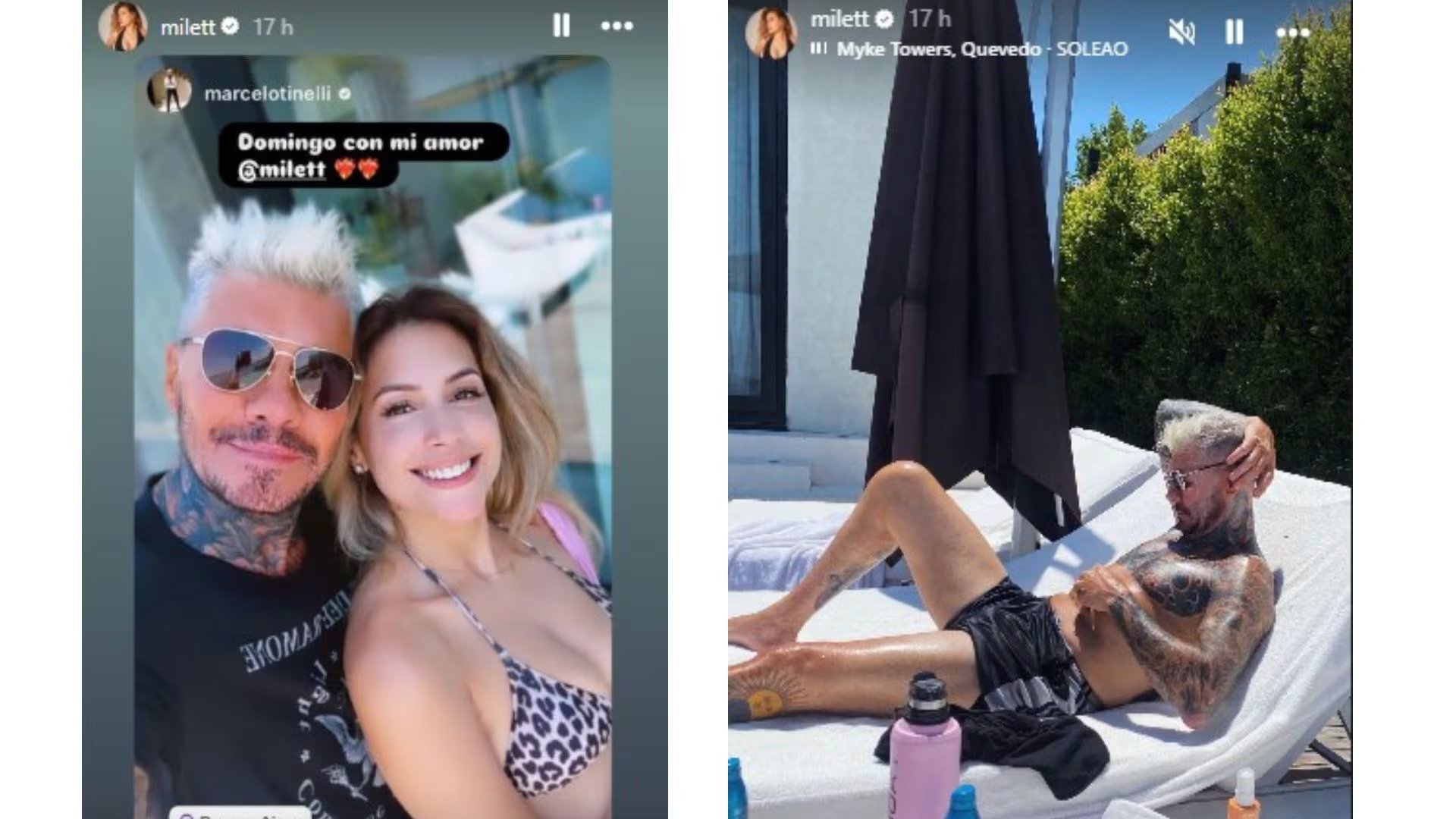 Milett Figueroa descarta separación de Marcelo Tinelli y comparte fotos juntos