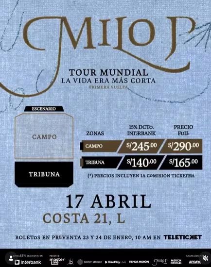 Milo J vuelve a Perú: fecha, lugar, precios de entradas y todo sobre su concierto en Lima