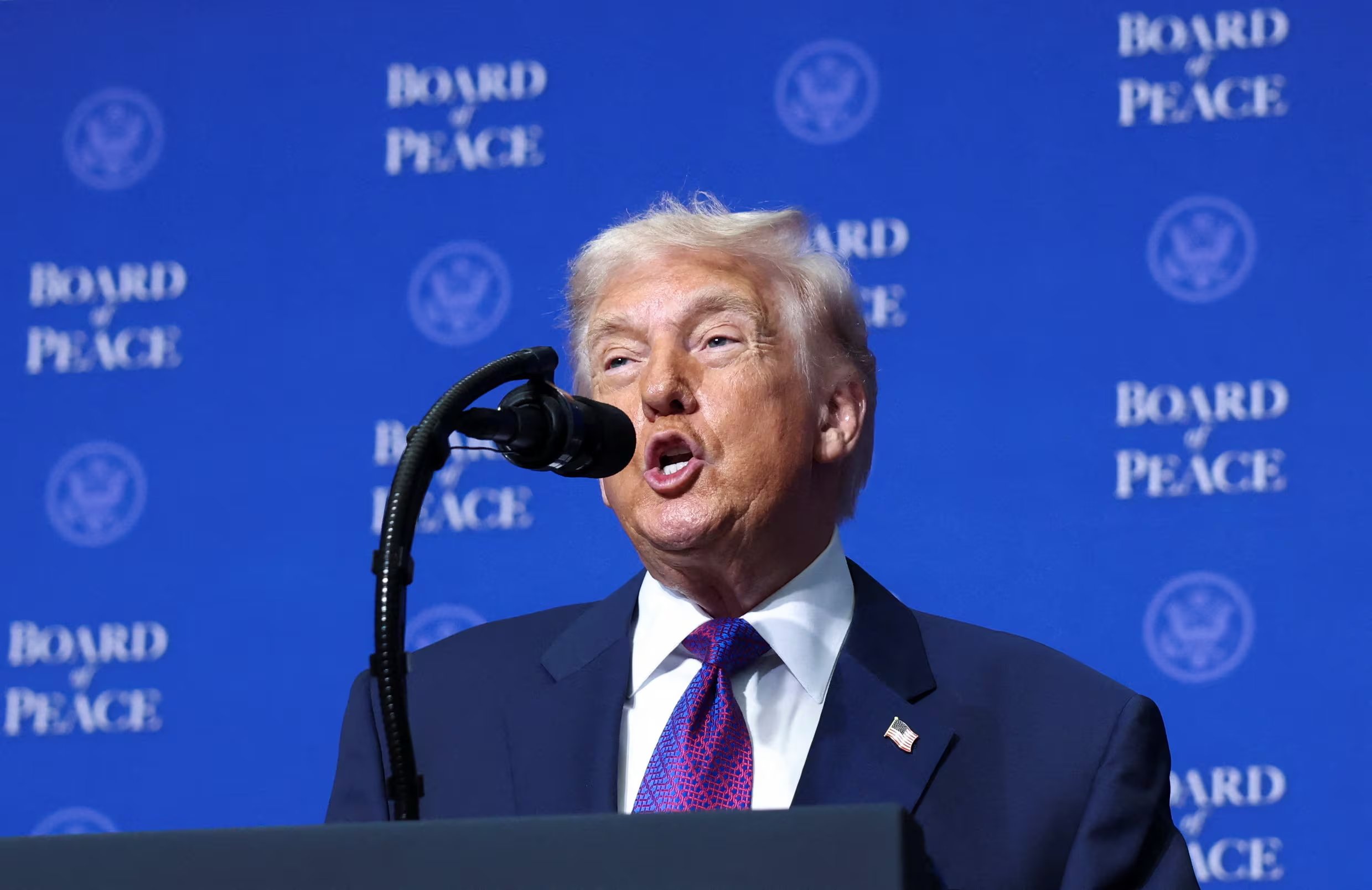  El presidente estadounidense Donald Trump participa en la inauguración de la Junta de Paz (REUTERS/Kevin Lamarque)