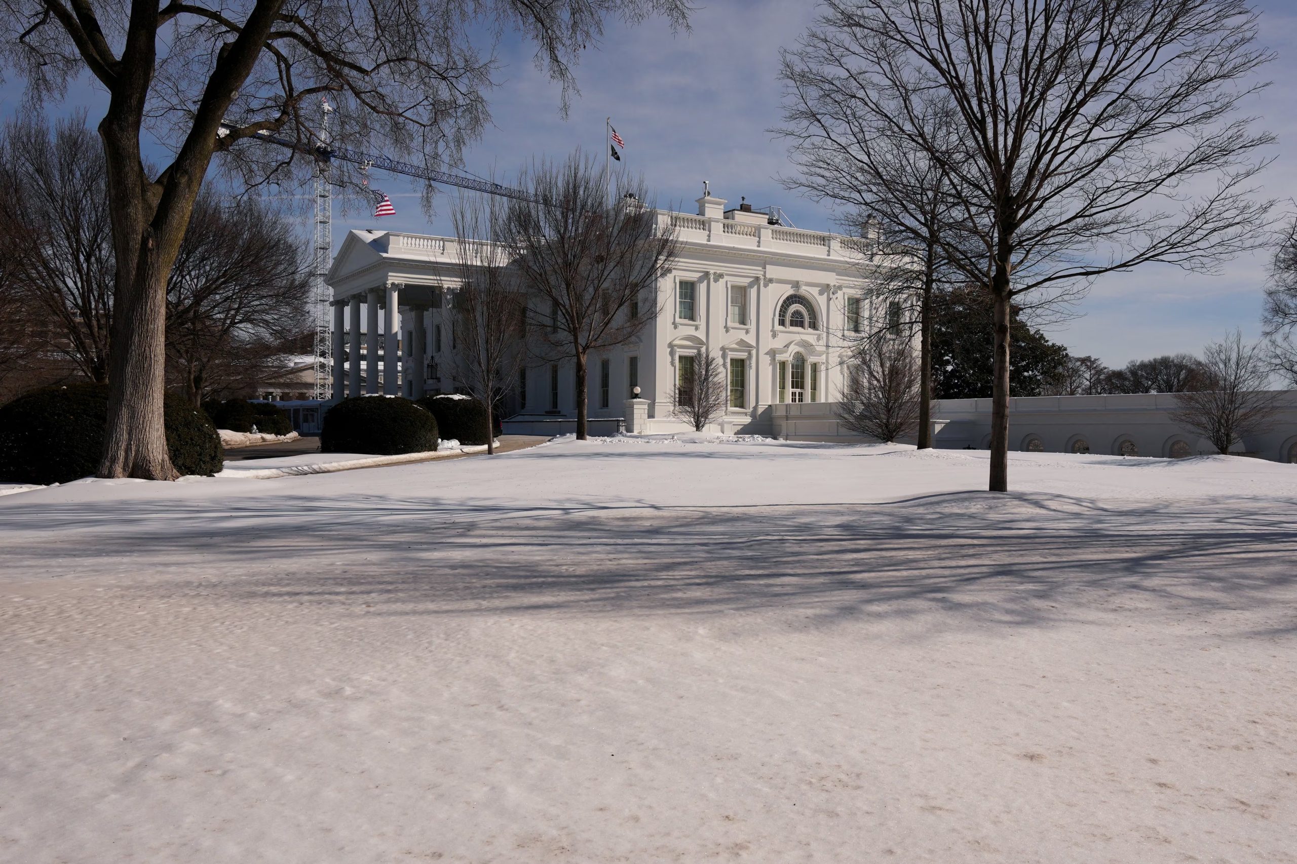 A general view of the White House on day two of a partial government shutdown in Washington, D.C., U.S., February 1, 2026. REUTERS/Ken Cedeno