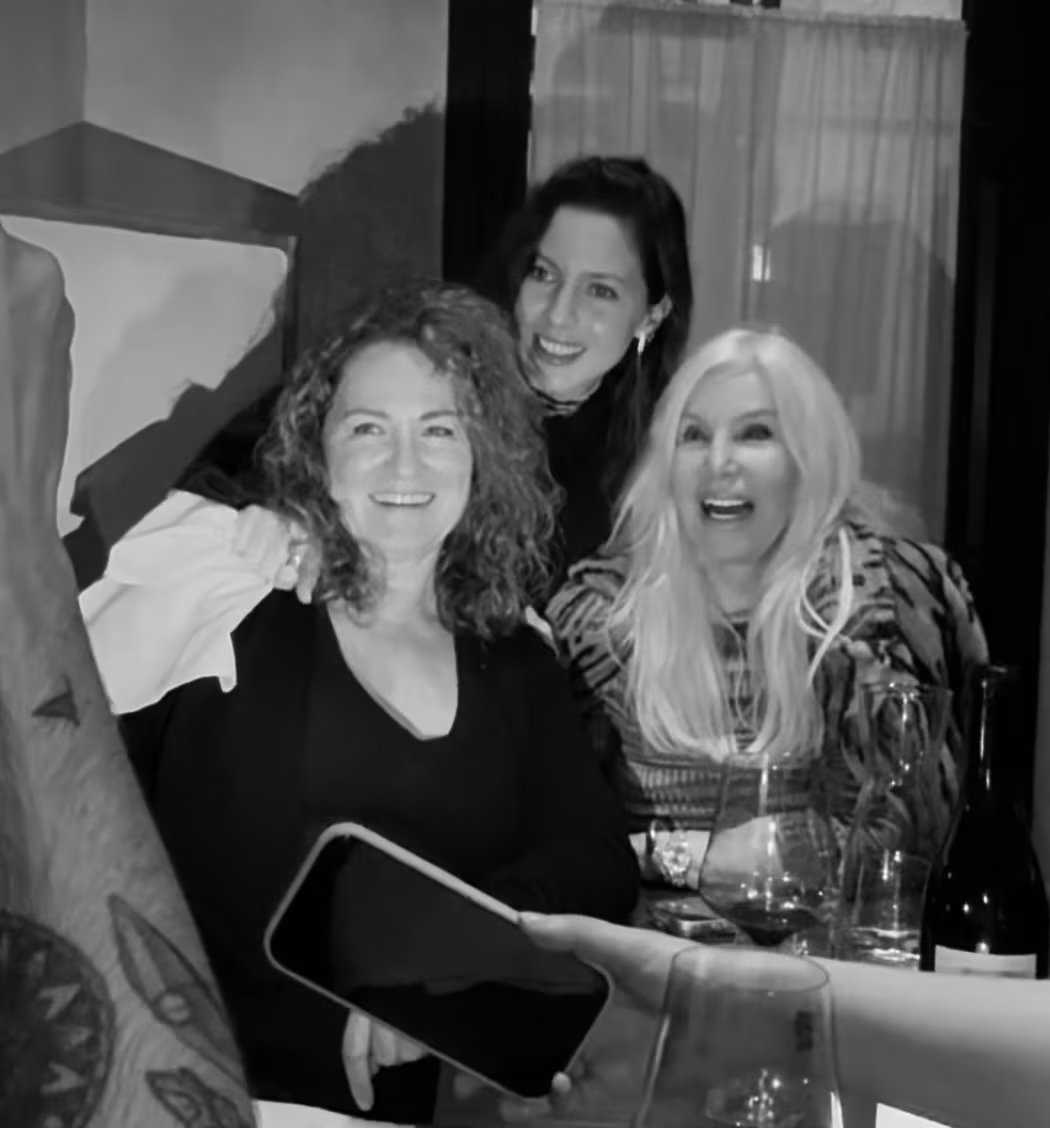 Susana junto a Florencia y su hija, Clara Darín