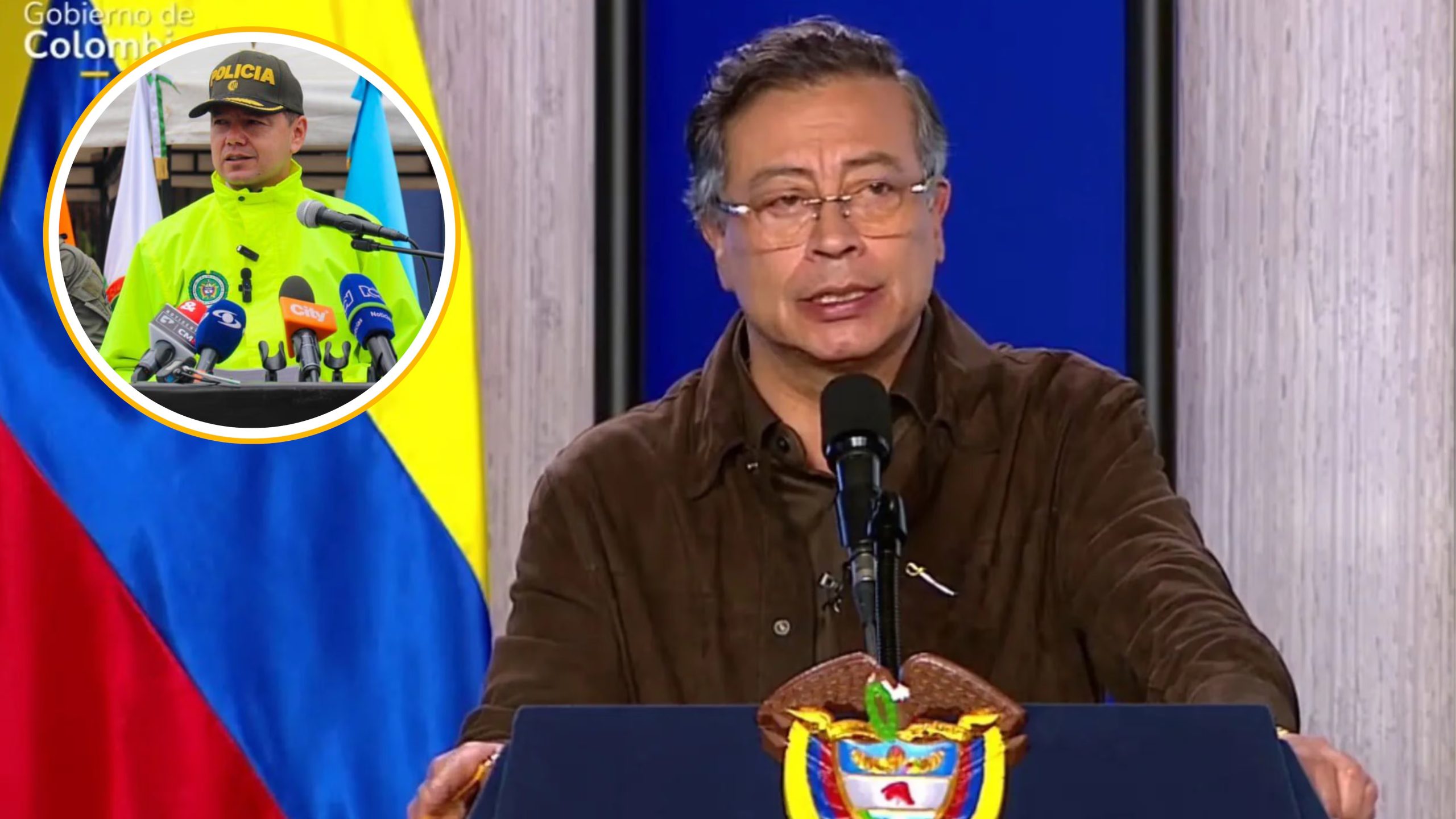 El presidente Gustavo Petro denunció un posible complot dentro de la Policía Nacional tras su encuentro diplomático con Donald Trump en la Casa Blanca - crédito red social X y Presidencia