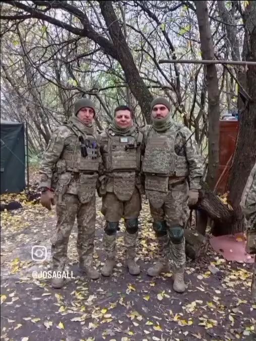 Algunos de los soldados en el frente de batalla