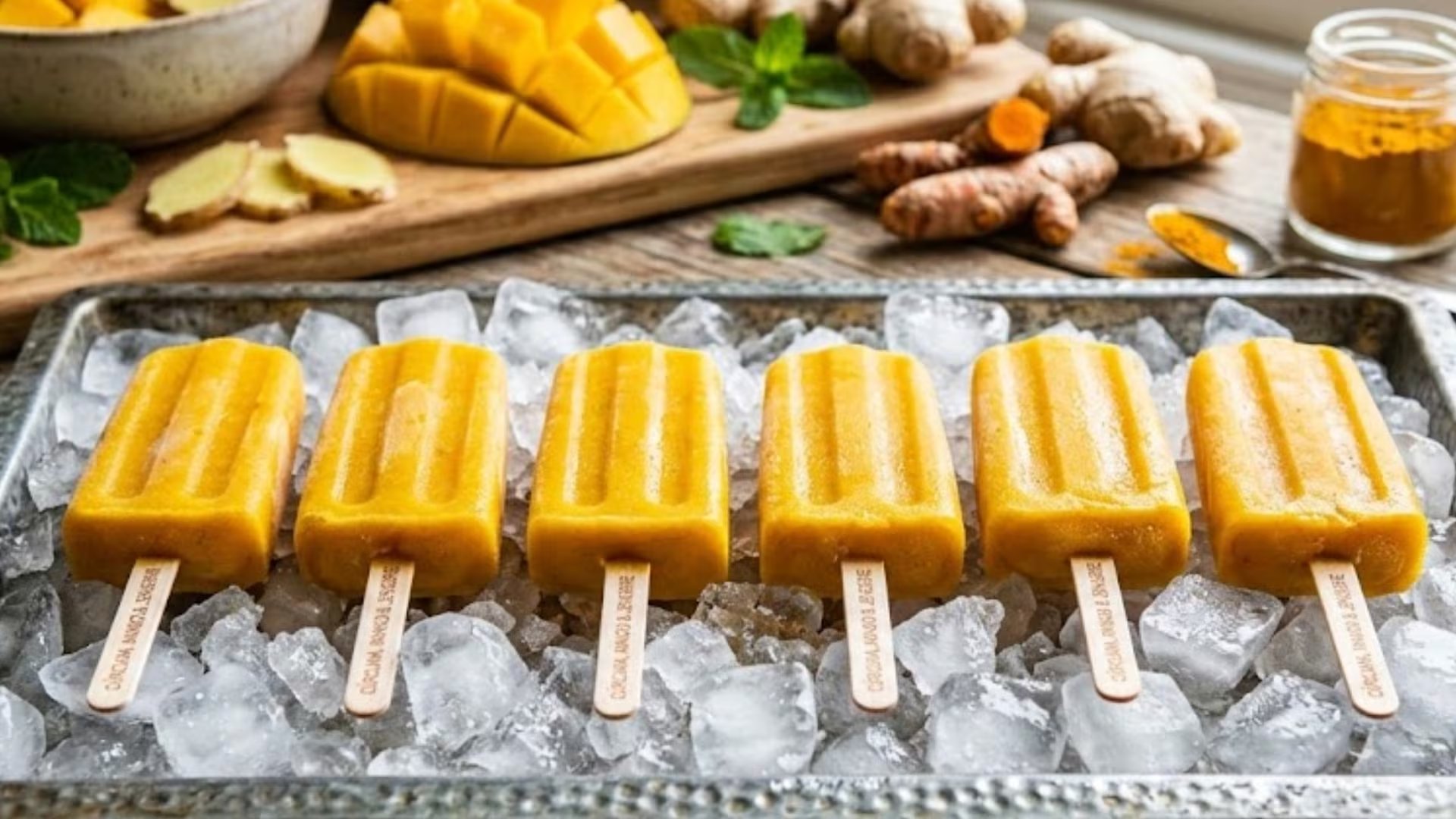 Disfruta el calor con paletas de mango, cúrcuma y jengibre: antioxidantes, antiinflamatorias y sin azúcar.
(Gemini)