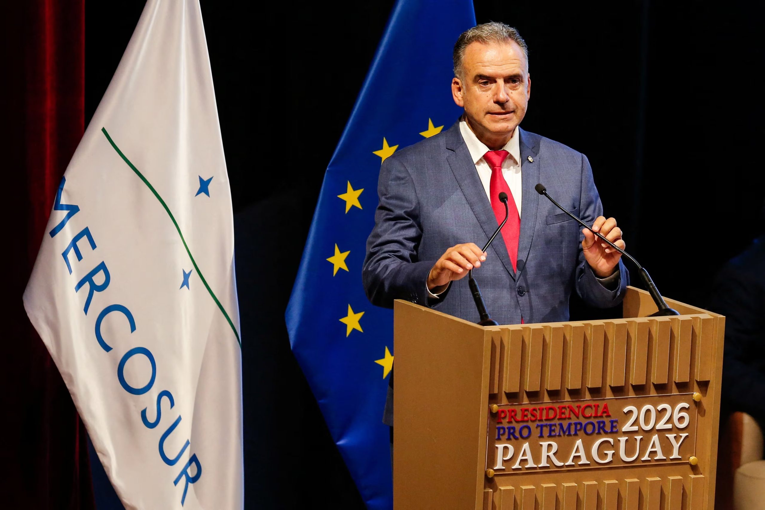 Yamandú Orsi, presidente de Uruguay, el día de la firma del acuerdo entre el Mercosur y la Unión Europea (REUTERS/Cesar Olmedo)